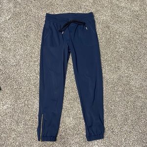 ZYIA navy peak zipper jogger